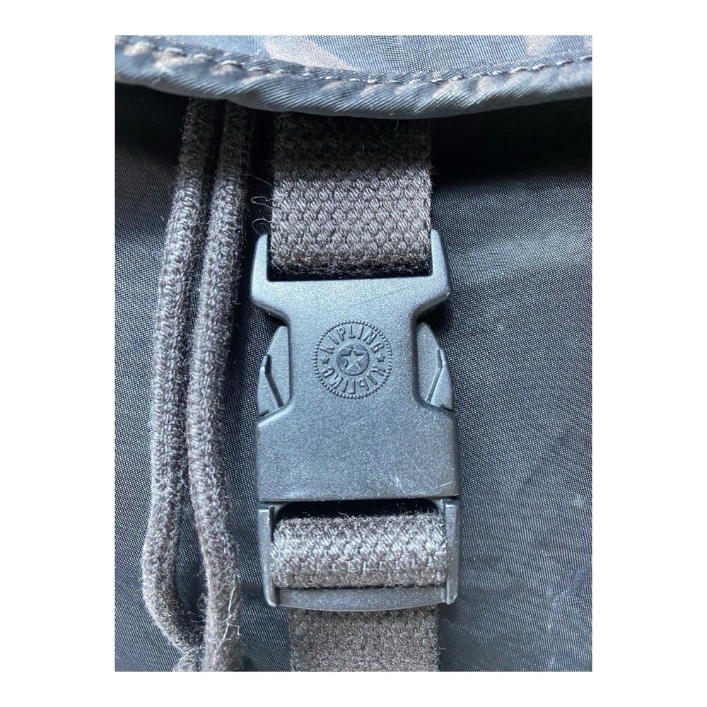 Kipling Drawstring Rucksack Backpack Bag Black Ad… - image 3